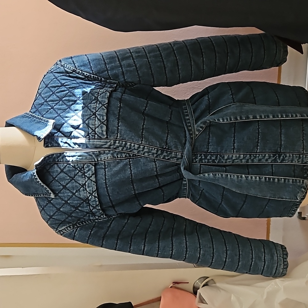 FAME denim quilted fall Jacket size Medium